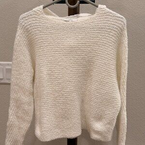 Vince Textured Cotton-Blend Hoodie Sweater – XXS (White)